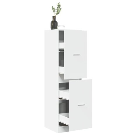 Apothekerskast 40x41x144,5 cm bewerkt hout wit 1