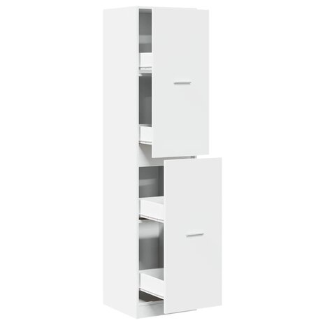 Apothekerskast 40x41x174,5 cm bewerkt hout wit 2