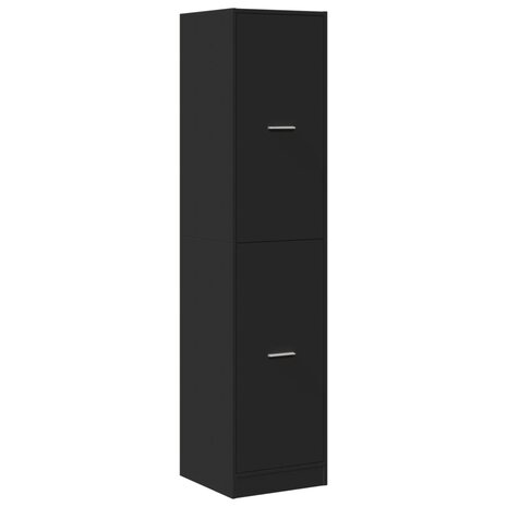 Apothekerskast 40x41x174,5 cm bewerkt hout zwart 3