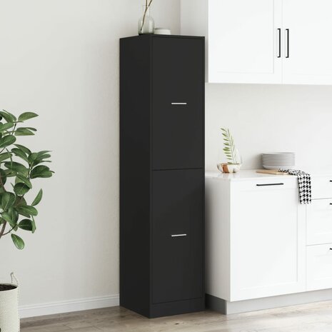 Apothekerskast 40x41x174,5 cm bewerkt hout zwart 4