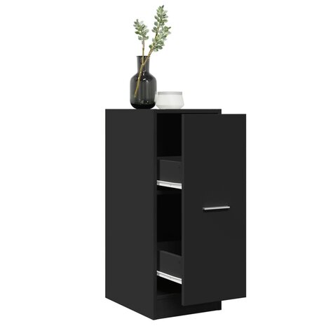 Apothekerskast 30x41x77,5 cm bewerkt hout zwart 1