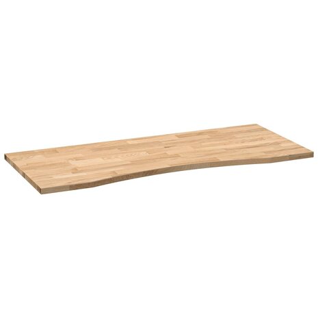 Bureaublad rechthoekig 120x50x2,5 cm onbehandeld eikenhout 4