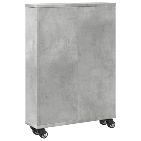Opbergtrolley smal 48x13x68 cm bewerkt hout betongrijs 6