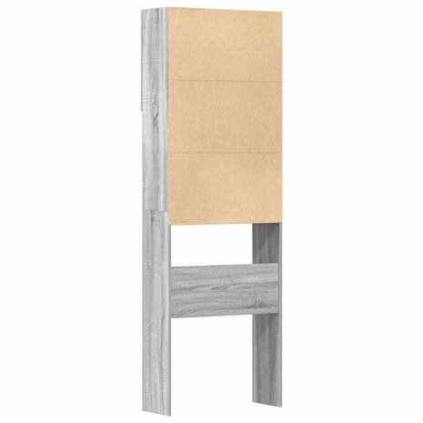 Wasmachinekast 64x24x190 cm bewerkt hout grijs sonoma eikenkl 8