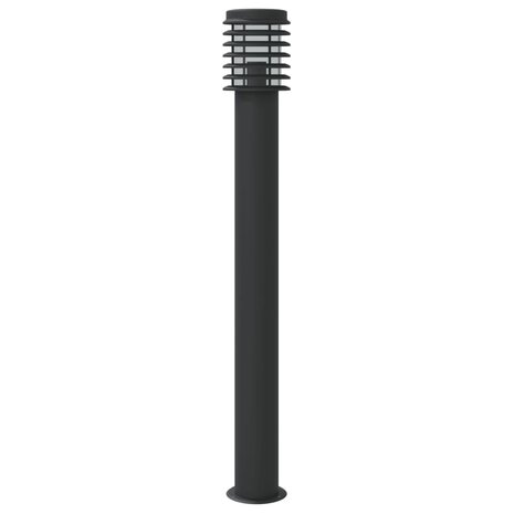 Vloerlamp voor buiten 3 st 110 cm roestvrijstaal zwart 5
