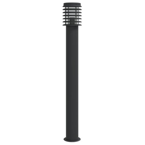 Vloerlamp voor buiten 3 st 110 cm roestvrijstaal zwart 6