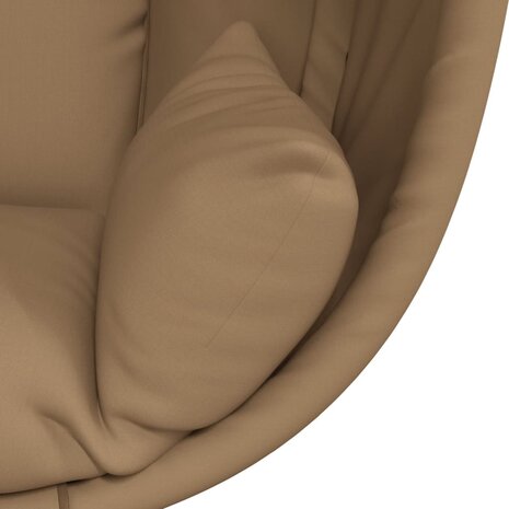 Hangstoel met standaard stof en staal taupe 7