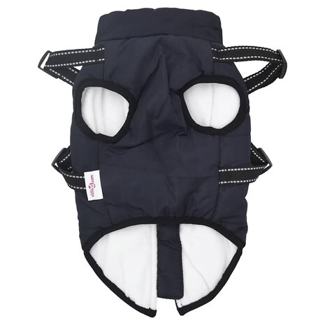 Hondenjas met harnas waterdicht reflecterend marineblauw L28 5