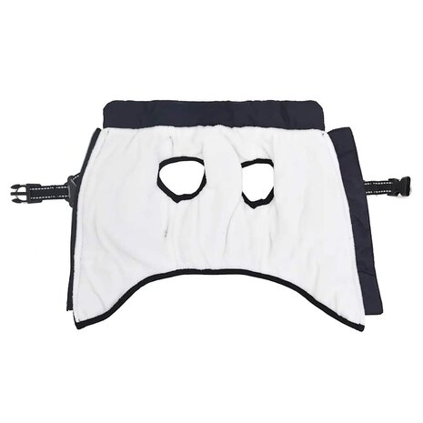 Hondenjas met harnas waterdicht reflecterend marineblauw L32 3