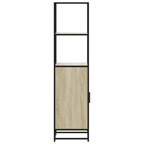 Hoge kast 35,5x35x139 cm bewerkt hout en metaal sonoma eiken 6