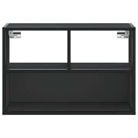Tv-meubel 60x31x39,5 cm bewerkt hout en metaal zwart 4