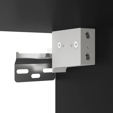 Tv-meubel 60x31x39,5 cm bewerkt hout en metaal zwart 9