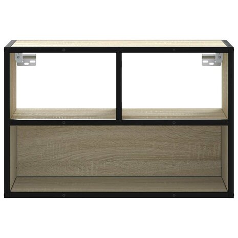 Tv-meubel 60x31x39,5 cm bewerkt hout metaal sonoma eikenkleurig 4