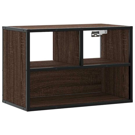 Tv-meubel 60x31x39,5 cm bewerkt hout metaal bruin eikenkleurig 2