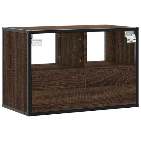 Tv-meubel 60x31x39,5 cm bewerkt hout metaal bruin eikenkleurig 6