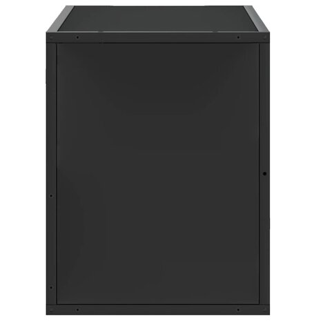 Tv-meubel 80x31x39,5 cm bewerkt hout en metaal zwart 5