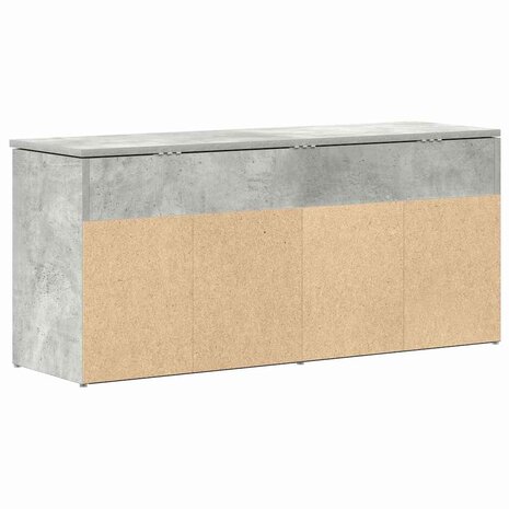 Schoenenbank 102x30,5x45 cm bewerkt hout betongrijs 6