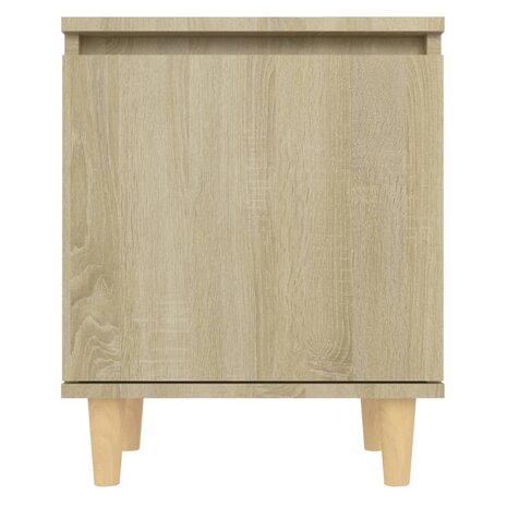 Nachtkastje met houten poten 40x30x50 cm sonoma eikenkleurig 6