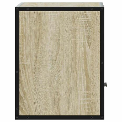 Nachtkastje wandgemonteerd 40x31x39,5 cm sonoma eikenkleurig 6