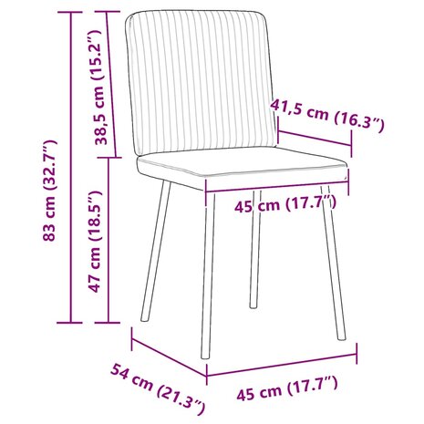 Eetkamerstoelen 2 st fluweel wijnrood 9