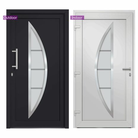 Voordeur 98x208 cm antraciet 6