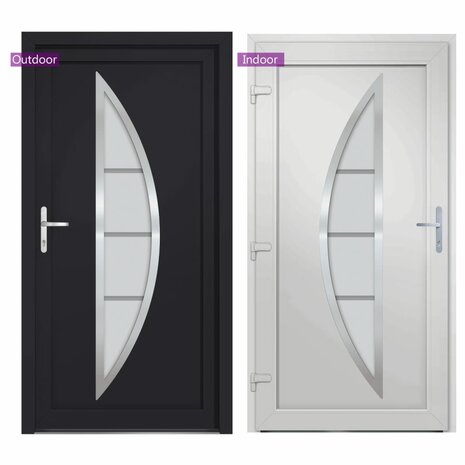 Voordeur 108x200 cm PVC antracietkleurig 6
