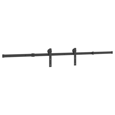 Doos met onderdelen voor schuifdeur 213,5 cm staal zwart 4