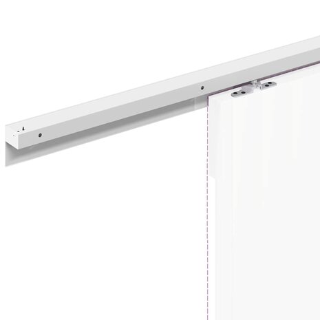 Beslagset schuifdeur 200 cm aluminiumlegering zilverkleurig 9