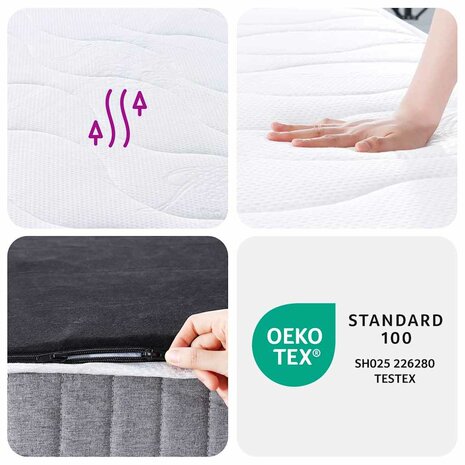 Pocketveringmatras middelhard 90x220 cm 8
