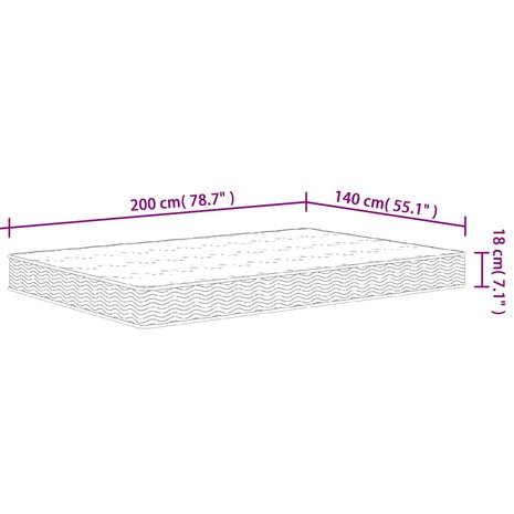 Binnenveringmatras middelhard 140x190 cm 7