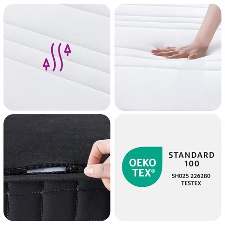 Binnenveringmatras middelhard 90x200 cm 8