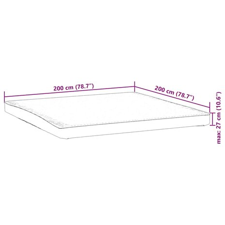 Matrasbeschermer waterdicht 200x200 cm wit 7