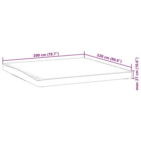Matrasbeschermer waterdicht 200x220 cm wit 7