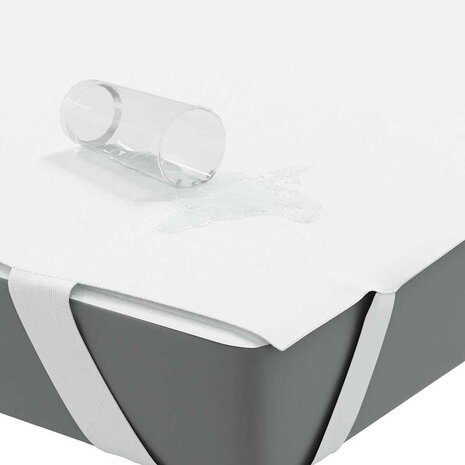 Matrasbeschermer waterdicht 100x220 cm wit 3