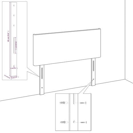 Hoofdbord 80x5x78/88 cm kunstleer zwart 5