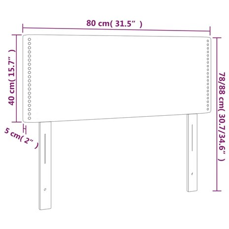 Hoofdbord 80x5x78/88 cm kunstleer zwart 8