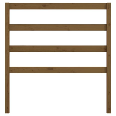 Hoofdbord 81x4x100 cm massief grenenhout honingbruin 4