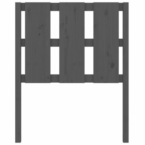 Hoofdbord 80,5x4x100 cm massief grenenhout grijs 4