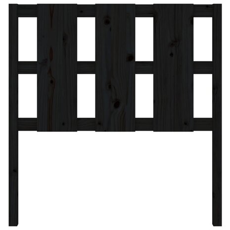 Hoofdbord 95,5x4x100 cm massief grenenhout zwart 4