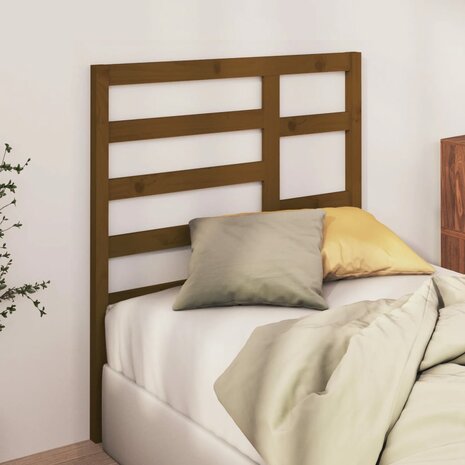 Hoofdbord 81x4x104 cm massief grenenhout honingbruin 3