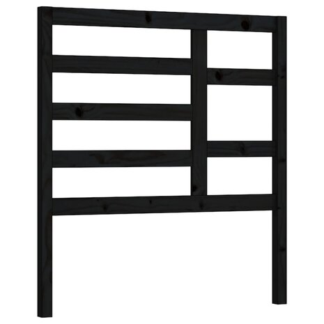 Hoofdbord 96x4x104 cm massief grenenhout zwart 2