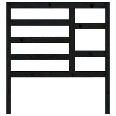 Hoofdbord 96x4x104 cm massief grenenhout zwart 4