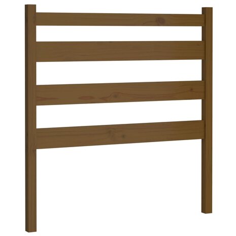Hoofdbord 81x4x100 cm massief grenenhout honingbruin 2