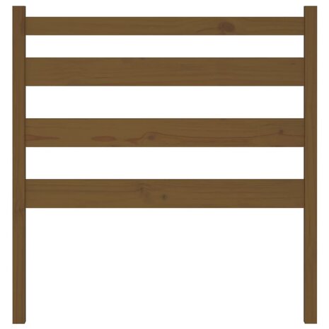 Hoofdbord 81x4x100 cm massief grenenhout honingbruin 4