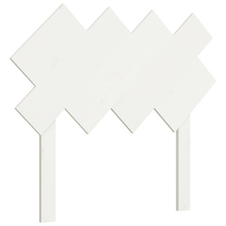 Hoofdbord 92x3x81 cm massief grenenhout wit 2