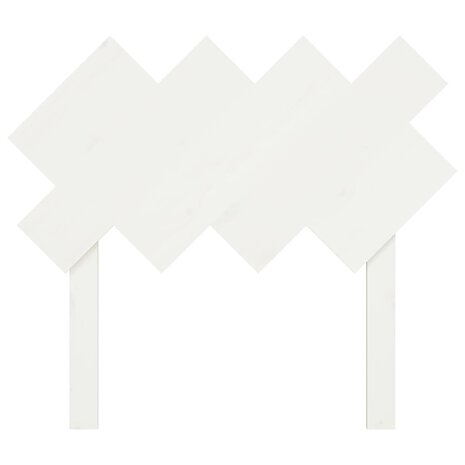 Hoofdbord 92x3x81 cm massief grenenhout wit 4