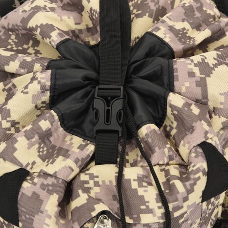 Wandelrugzak 100 L camouflage oxford stof camelbruin 6