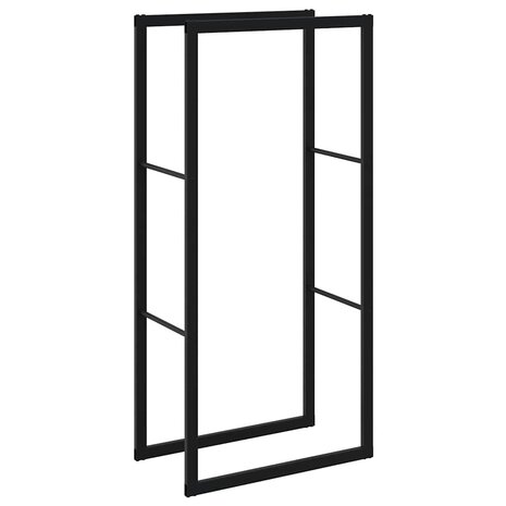 Haardhoutrek 55x30x116 cm staal zwart 2