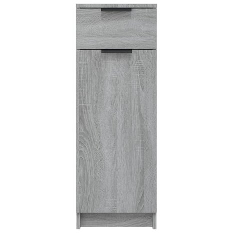 Badkamerkast 32x34x90 cm bewerkt hout grijs sonoma eikenkleurig 6