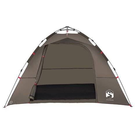 Tent 4-persoons snelontgrendeling bruin 6